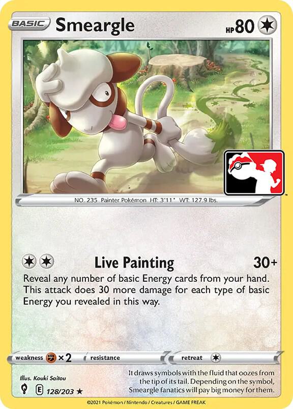 Smeargle 128/203 card from Prize Pack Series Cards