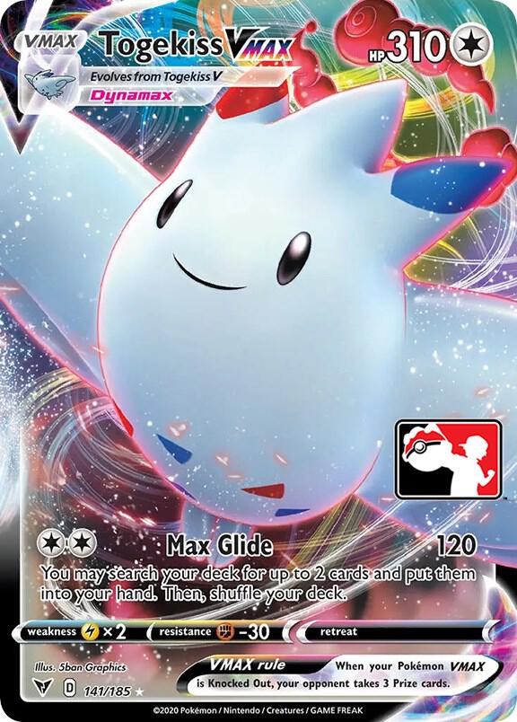 Togekiss VMAX 141/185 card from Prize Pack Series Cards