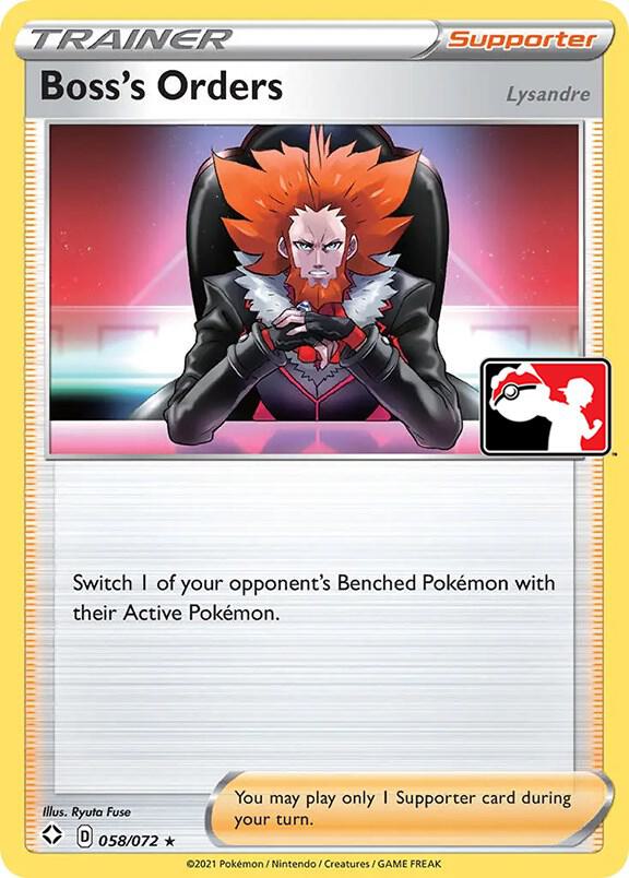 Boss's Orders 058/072 card from Prize Pack Series Cards