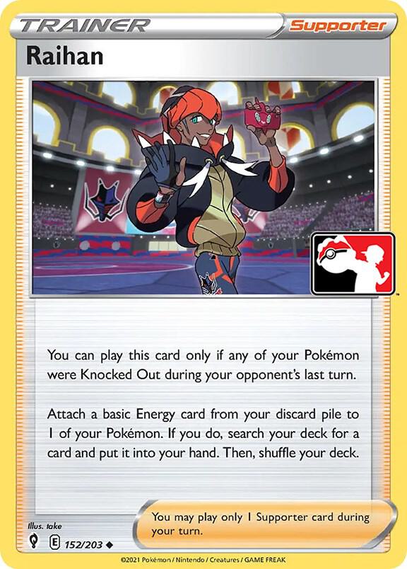 Raihan 152/203 card from Prize Pack Series Cards