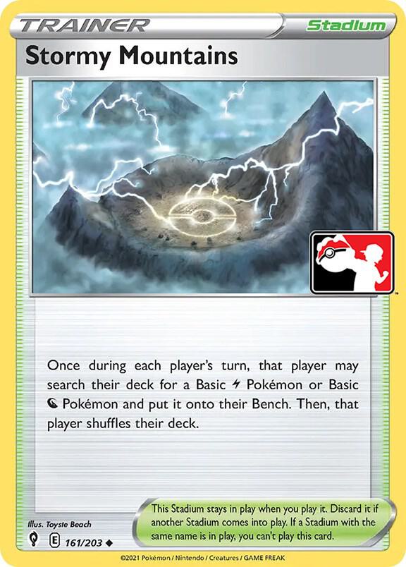 Stormy Mountains 161/203 card from Prize Pack Series Cards