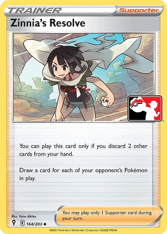 Zinnia's Resolve 164/203 card from Prize Pack Series Cards