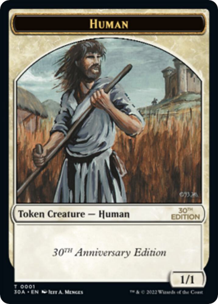 Human Token 1 card from 30th Anniversary Edition