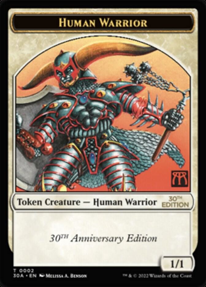 Human Warrior Token 2 card from 30th Anniversary Edition