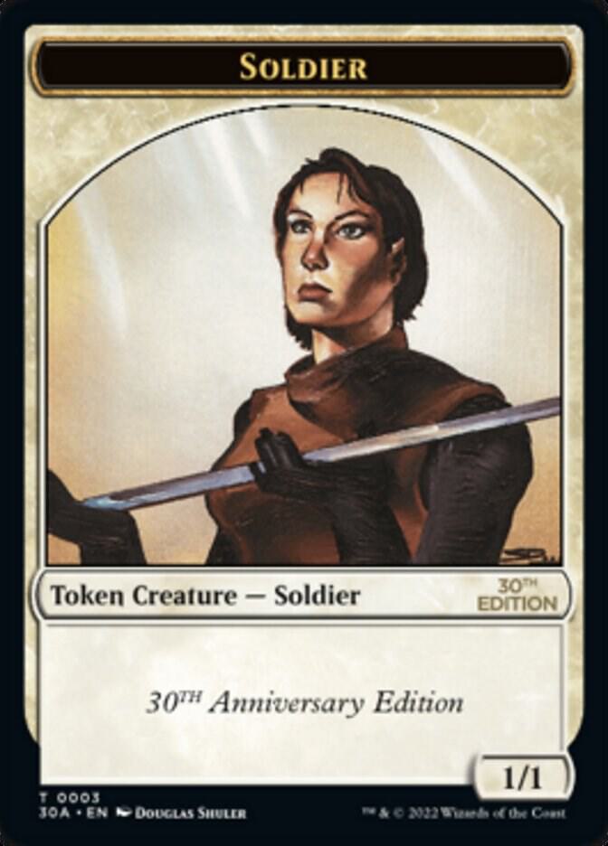 Soldier Token 3 card from 30th Anniversary Edition