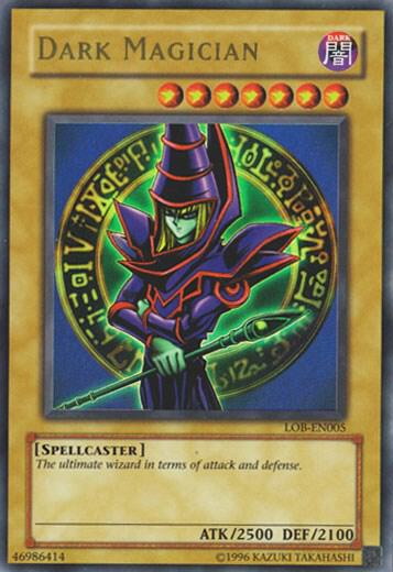 Dark Magician LOB-EN005 card from Legend of Blue Eyes White Dragon (Worldwide English)