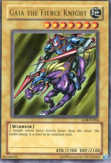 Gaia The Fierce Knight LOB-EN006 card from Legend of Blue Eyes White Dragon (Worldwide English)