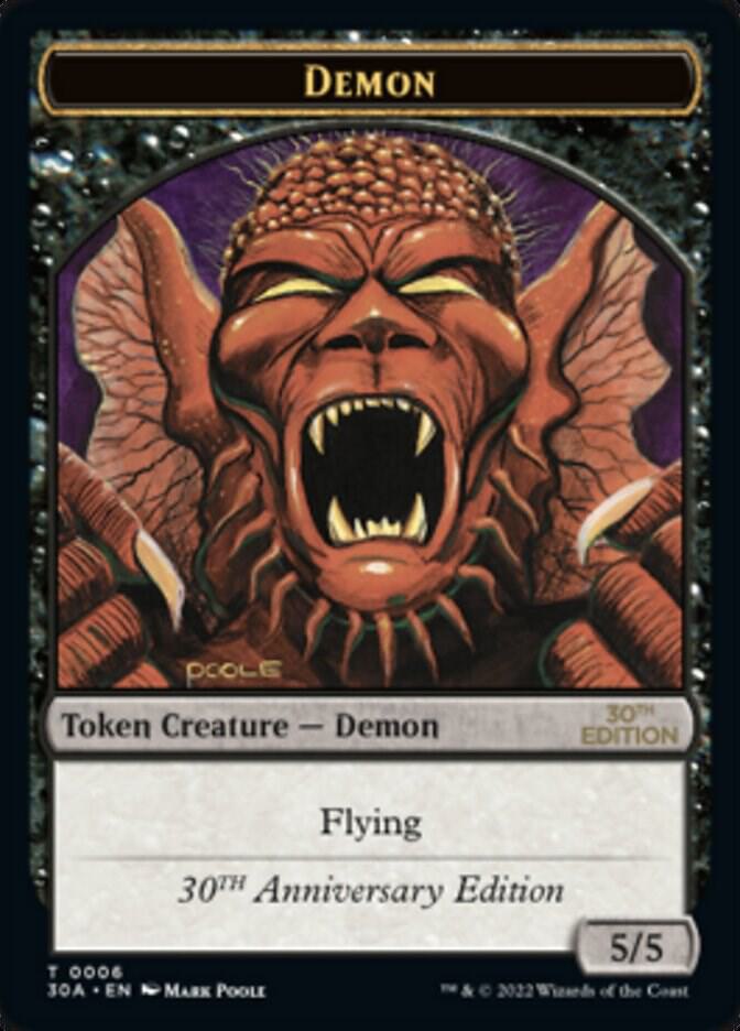 Demon Token 6 card from 30th Anniversary Edition