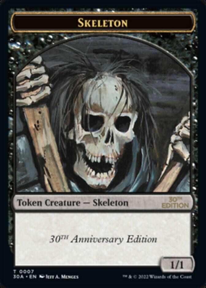 Skeleton Token 7 card from 30th Anniversary Edition