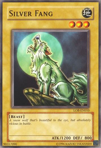 Silver Fang LOB-EN010 card from Legend of Blue Eyes White Dragon (Worldwide English)