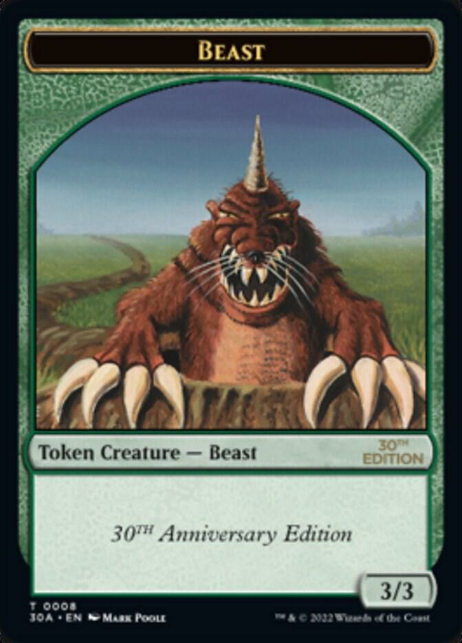 Beast Token 8 card from 30th Anniversary Edition