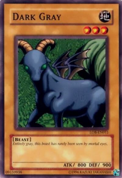 Dark Gray LOB-EN011 card from Legend of Blue Eyes White Dragon (Worldwide English)