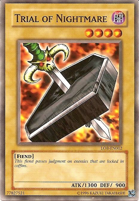 Trial of Nightmare LOB-EN012 card from Legend of Blue Eyes White Dragon (Worldwide English)