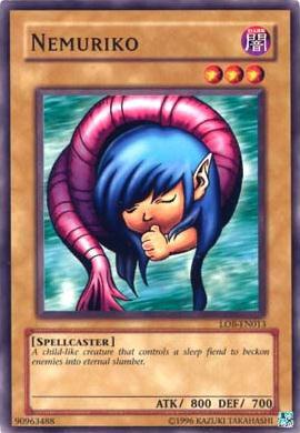 Nemuriko LOB-EN013 card from Legend of Blue Eyes White Dragon (Worldwide English)