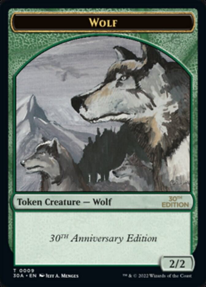 Wolf Token 9 card from 30th Anniversary Edition