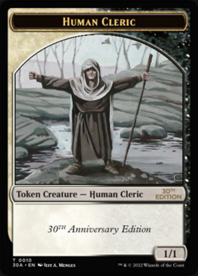 Human Cleric Token 10 card from 30th Anniversary Edition
