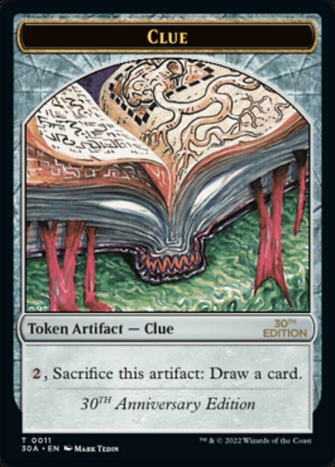 Clue Token 11 card from 30th Anniversary Edition