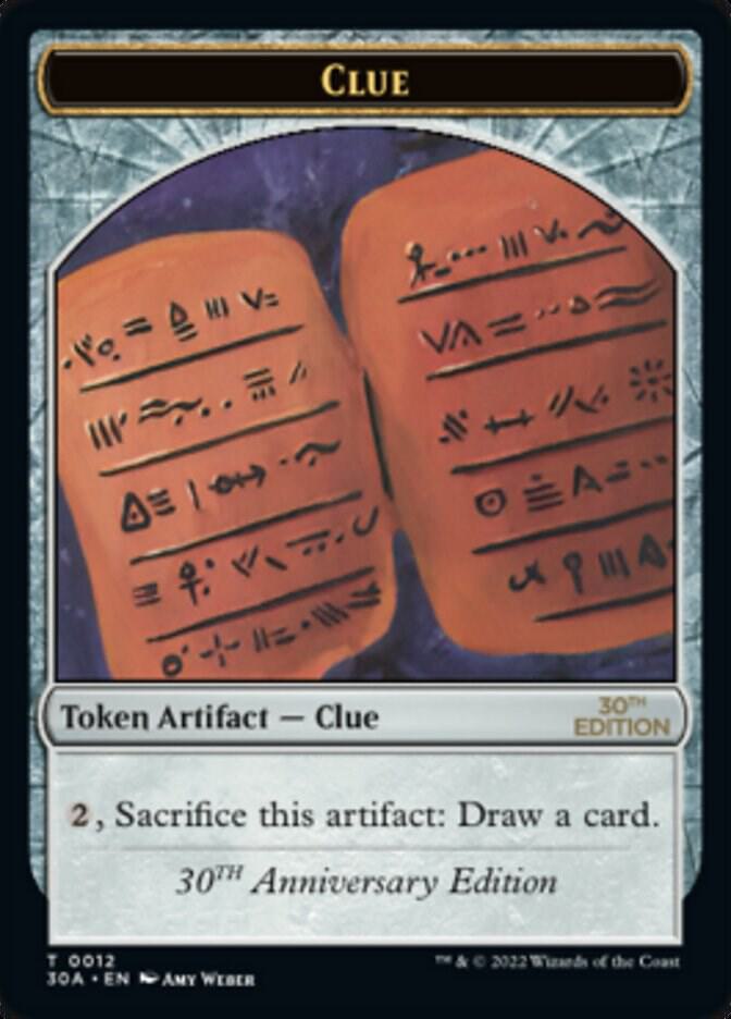 Clue Token 12 card from 30th Anniversary Edition