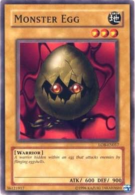 Monster Egg LOB-EN017 card from Legend of Blue Eyes White Dragon (Worldwide English)