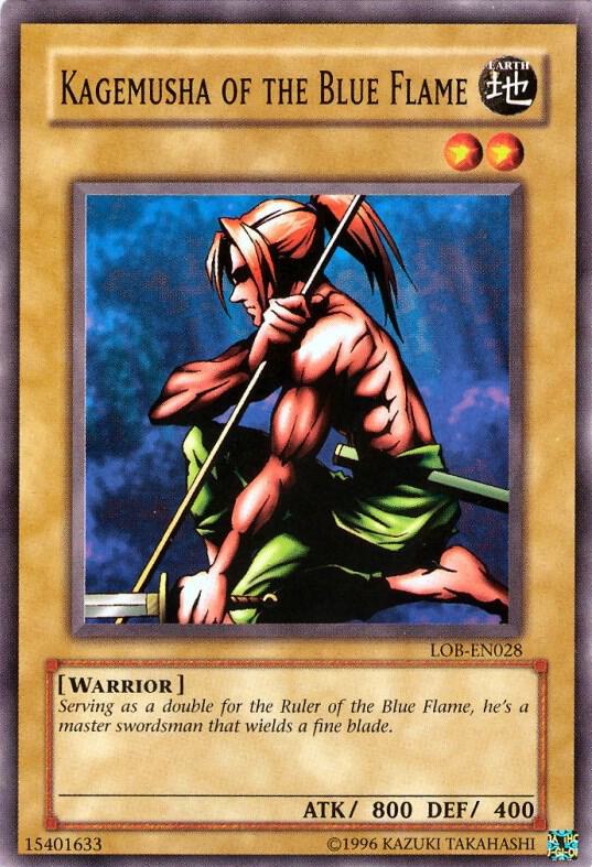 Kagemusha of the Blue Flame LOB-EN028 card from Legend of Blue Eyes White Dragon (Worldwide English)