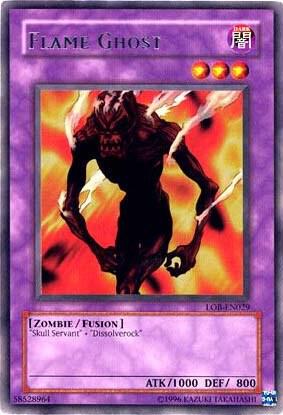 Flame Ghost LOB-EN029 card from Legend of Blue Eyes White Dragon (Worldwide English)
