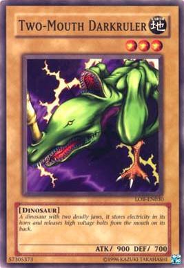 Two-Mouth Darkruler LOB-EN030 card from Legend of Blue Eyes White Dragon (Worldwide English)