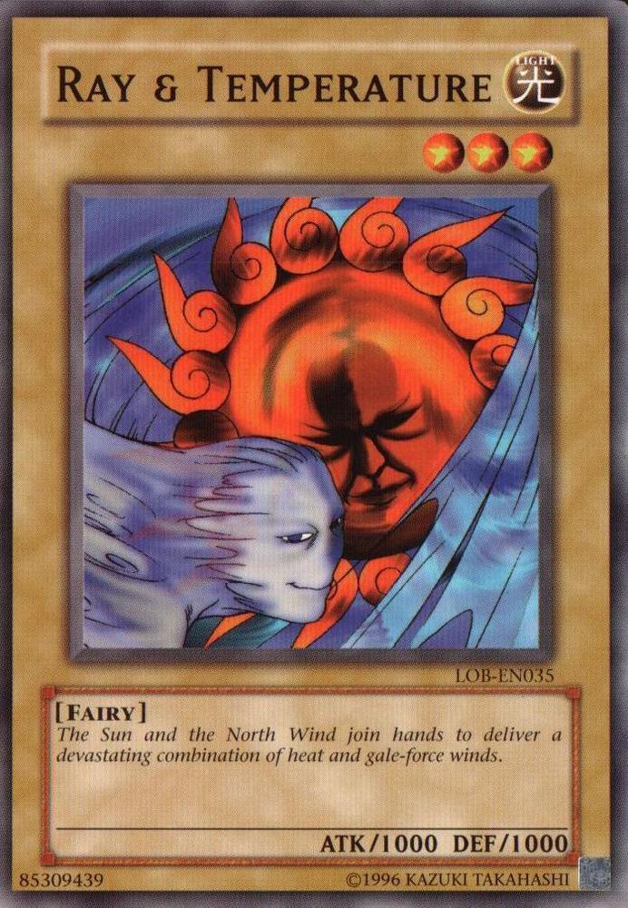 Ray & Temperature LOB-EN035 card from Legend of Blue Eyes White Dragon (Worldwide English)