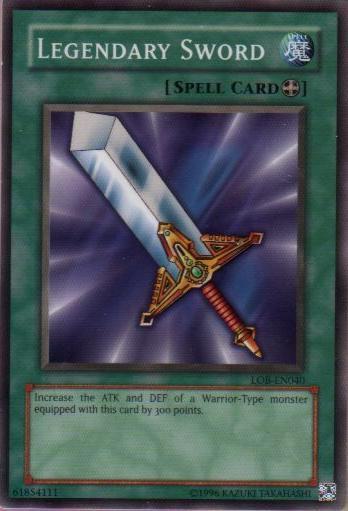 Legendary Sword LOB-EN040 card from Legend of Blue Eyes White Dragon (Worldwide English)