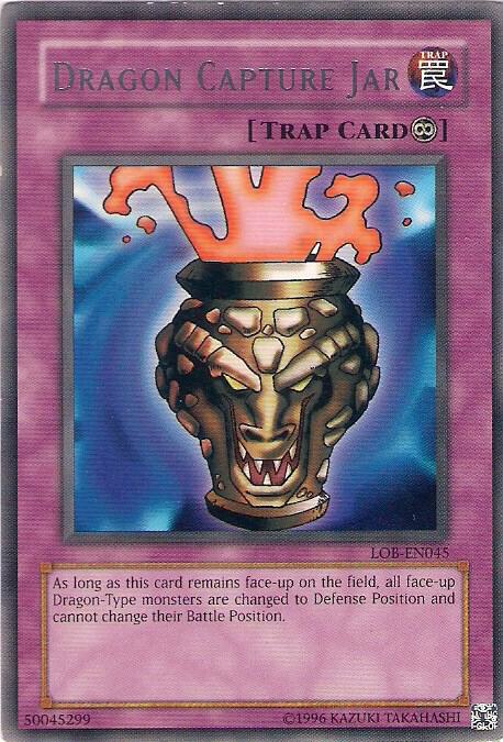 Dragon Capture Jar LOB-EN045 card from Legend of Blue Eyes White Dragon (Worldwide English)