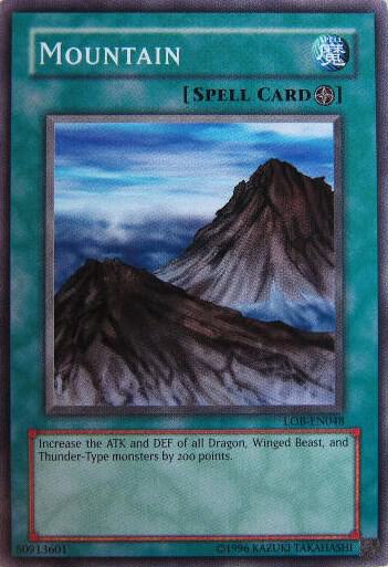 Mountain LOB-EN048 card from Legend of Blue Eyes White Dragon (Worldwide English)