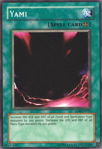 Yami LOB-EN051 card from Legend of Blue Eyes White Dragon (Worldwide English)