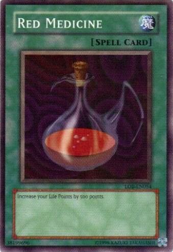 Red Medicine LOB-EN054 card from Legend of Blue Eyes White Dragon (Worldwide English)
