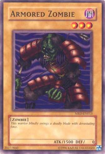 Armored Zombie MRD-EN013 card from Metal Raiders (Worldwide English)