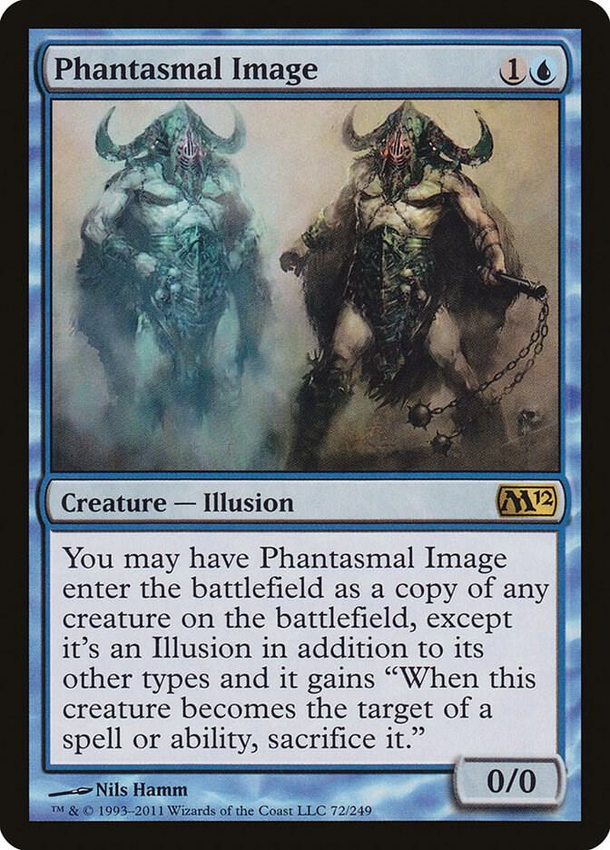 Phantasmal Image 72 card from Magic 2012 (M12)