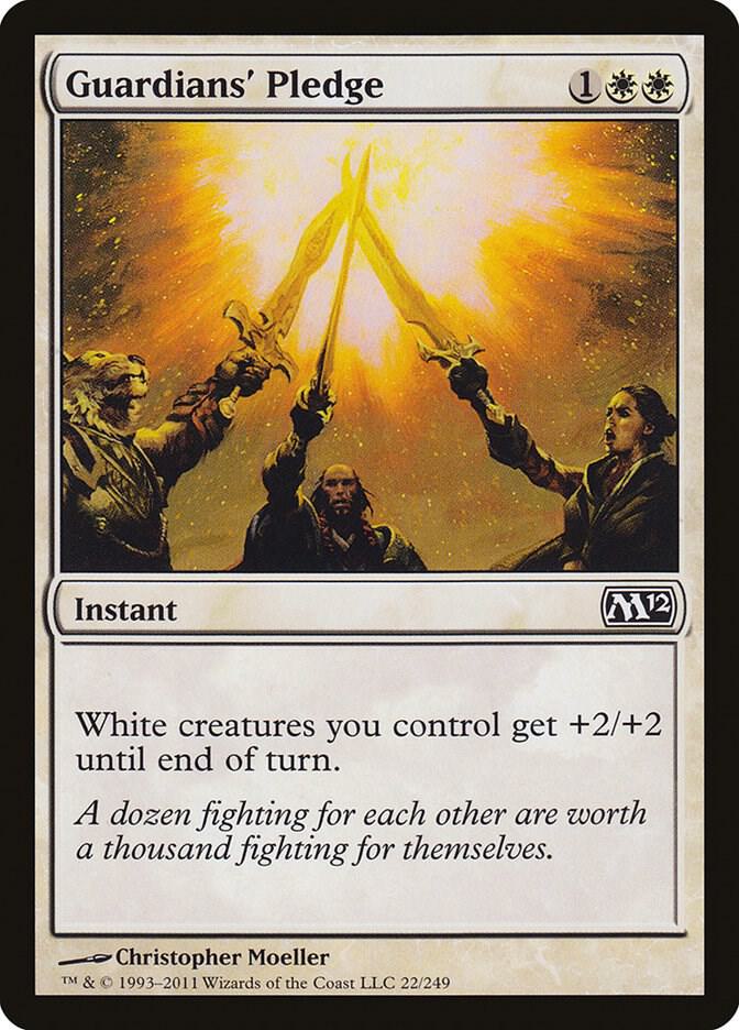 Guardians' Pledge 22 card from Magic 2012 (M12)