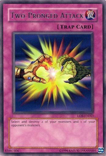 Two-Pronged Attack LOB-EN061 card from Legend of Blue Eyes White Dragon (Worldwide English)