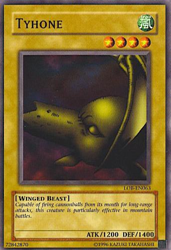 Tyhone LOB-EN063 card from Legend of Blue Eyes White Dragon (Worldwide English)