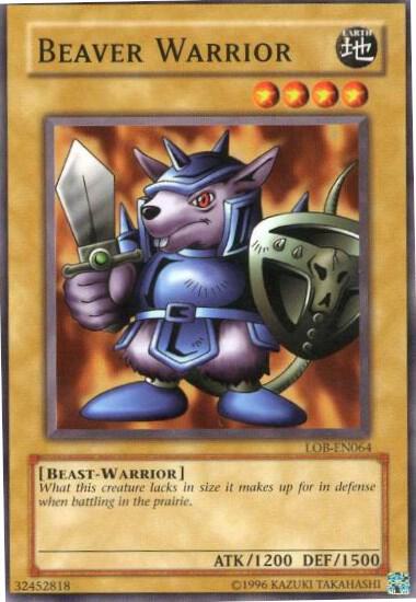 Beaver Warrior LOB-EN064 card from Legend of Blue Eyes White Dragon (Worldwide English)