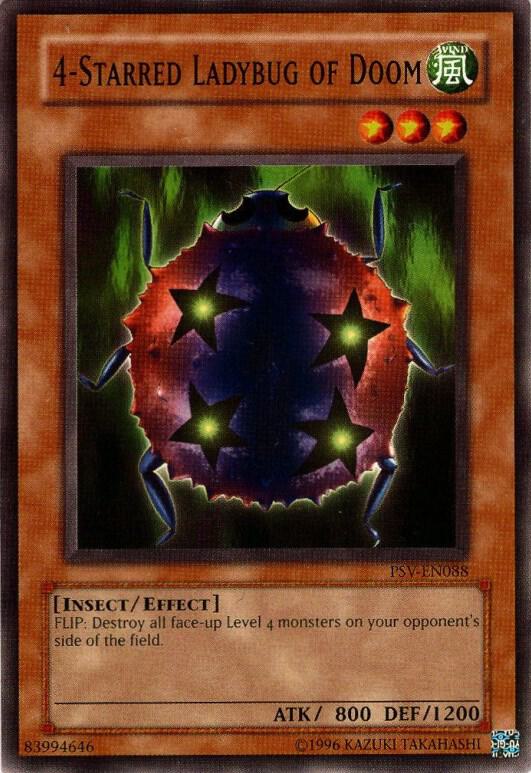 4-Starred Ladybug of Doom PSV-EN088 card from Pharaoh's Servant (Worldwide English)
