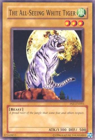 The All-Seeing White Tiger PSV-EN093 card from Pharaoh's Servant (Worldwide English)