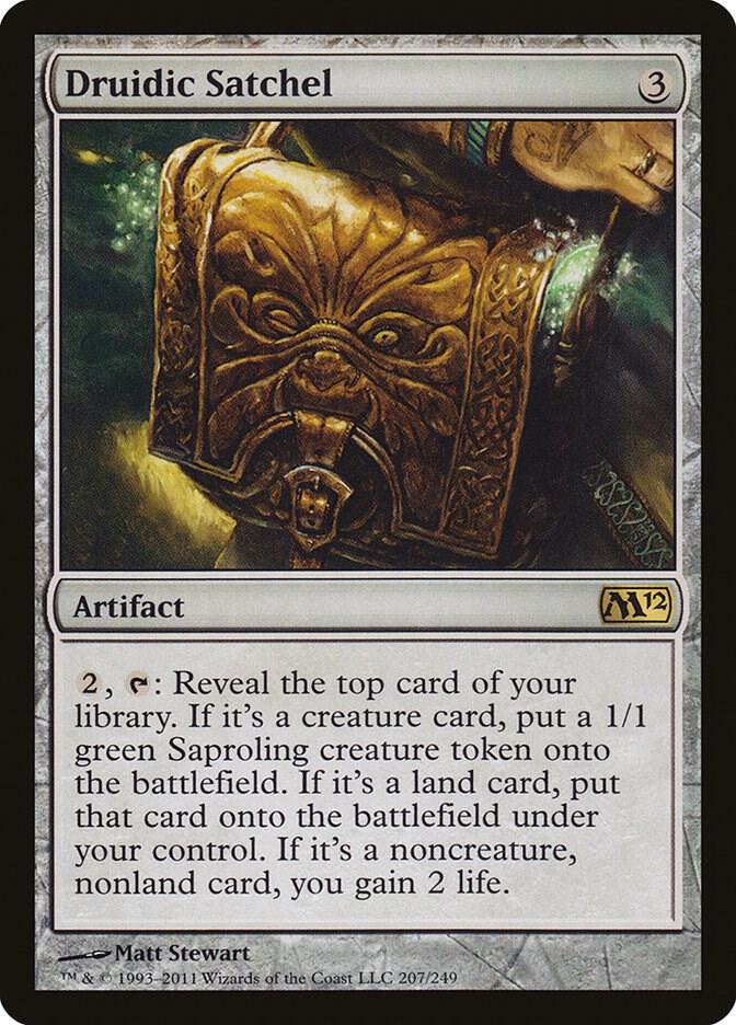 Druidic Satchel 207 card from Magic 2012 (M12)