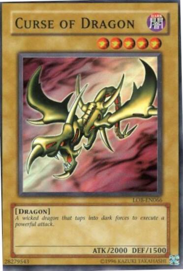 Curse of Dragon LOB-EN066 card from Legend of Blue Eyes White Dragon (Worldwide English)