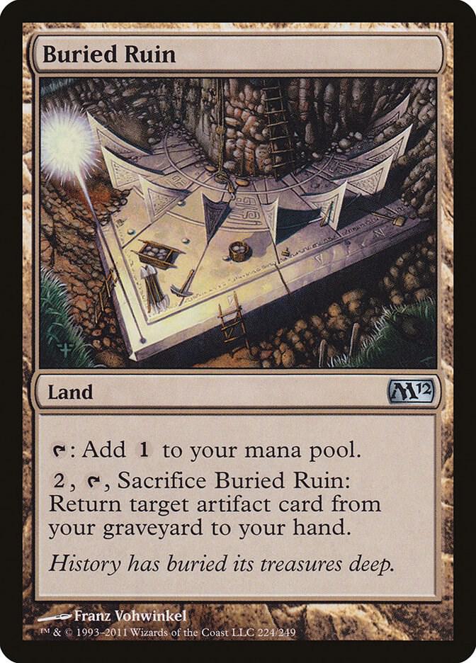 Buried Ruin 224 card from Magic 2012 (M12)