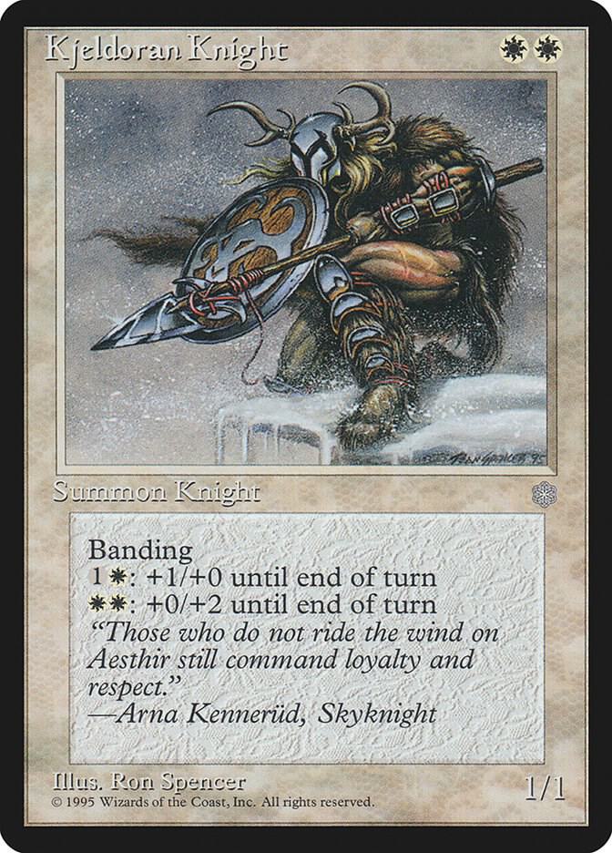 Kjeldoran Knight card from Ice Age