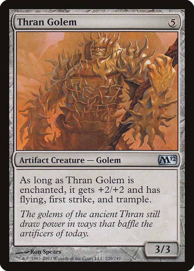 Thran Golem 220 card from Magic 2012 (M12)