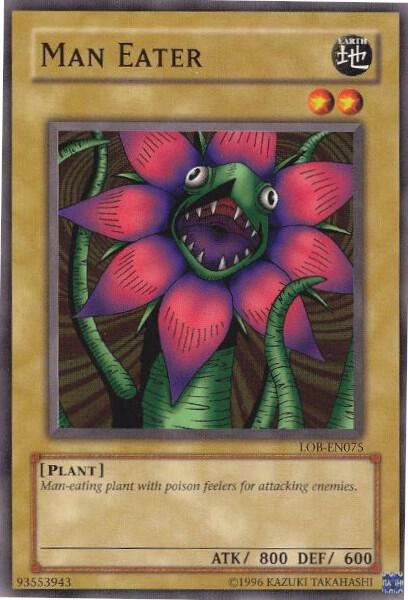 Man Eater LOB-EN075 card from Legend of Blue Eyes White Dragon (Worldwide English)