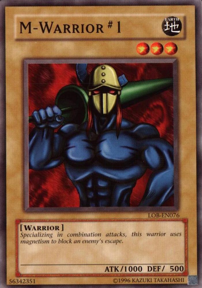 M-Warrior #1 LOB-EN076 card from Legend of Blue Eyes White Dragon (Worldwide English)