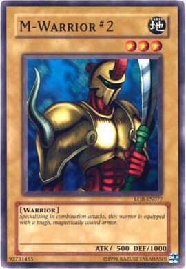 M-Warrior #2 LOB-EN077 card from Legend of Blue Eyes White Dragon (Worldwide English)