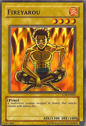Fireyarou LOB-EN085 card from Legend of Blue Eyes White Dragon (Worldwide English)