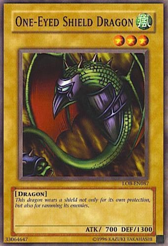 One-Eyed Shield Dragon LOB-EN087 card from Legend of Blue Eyes White Dragon (Worldwide English)
